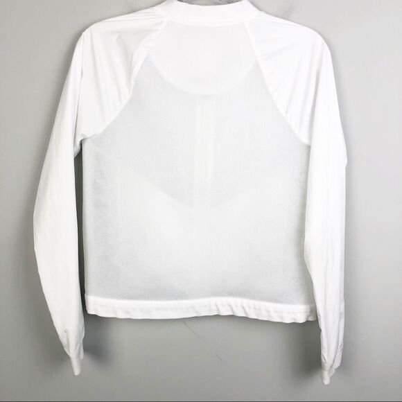 NIKE | Mesh Back White Bomber Style Track Jacket Red Label Women’s Size Small - Picture 5 of 11